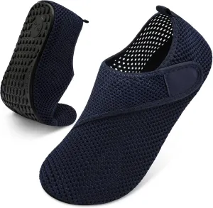 BARERUN Обувь для водных видов спорта на босу ногу с быстрой сушкой, аква-носки для плавания, пляжа, бассейна, серфинга, йоги для женщин и мужчин, синий