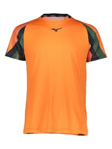 Mizuno Функциональная рубашка оранжево-зелено-черного цвета
