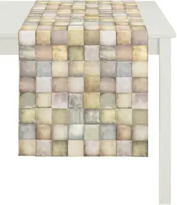 APELT дорожка для стола "1106 "Осенняя пора, осеннее украшение, осень", (1 шт.), цифровая печать 48х140 см, зеленый/бежевый