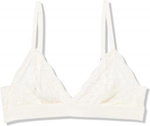 Женский кружевной бюстгальтер-бралетт BOSS с треугольными чашечками, Off-White