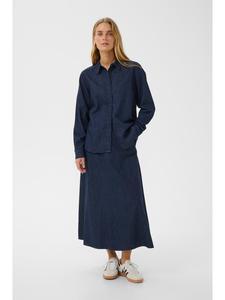 Рубашка с длинными рукавами SarafiaPW Straight fit из джинсовой ткани Rinse Blue. PART TWO