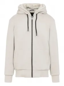 Хлопковый свитер на молнии Moose Knuckles, нейтральный