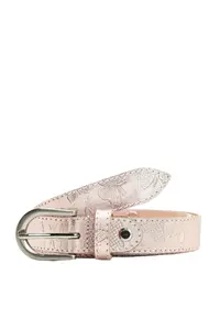 Ремень кожаный COLLEZIONE ALESSANDRO "Бабочка", натуральная кожа 2,5см, производство Италия, розовый