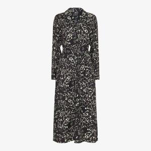 Тканое платье миди с узором scribble в виде букета и завязками Whistles, черный