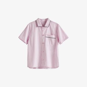 Пижамная рубашка из органического хлопка с контрастной отделкой Hay, розовый