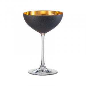 Десертная миска Cosmo черное золото, стакан 250 мл / 17 см Eisch, золотой/черный/прозрачный