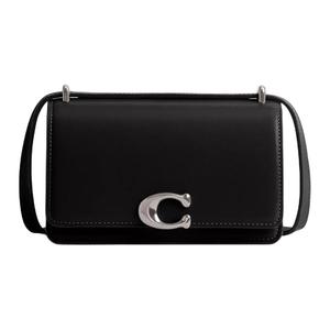Bandit Refined Calfskin Shoulder Bag, Crossbody Bag Trumpets Women's Black COACH