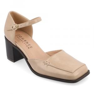 Туфли на блочном каблуке Evangeline от Journee, tan