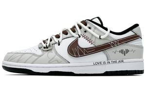 Nike Низкие износостойкие кроссовки для скейтбординга Dunk унисекс бежево-коричневые