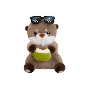 Плюшевая кукла Cartoon Sunglasses Drinking Coconut Juice By The Small Stream Dolls высотой 30см/40см/55см XIWANTONG