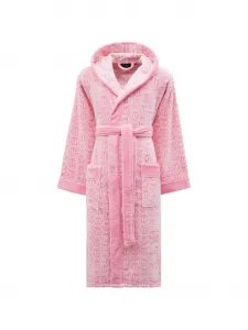 Халат с капюшоном и узором Philipp Plein, розовый