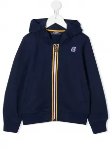 Бомбер на молнии с логотипом K-Way, синий