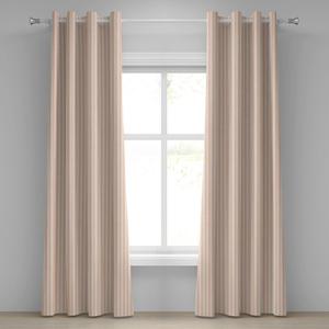 ABAKUHAUS Розовая штора с люверсами, романтические вертикальные полосы, ритмичные линии, повторяющийся узор, декоративные оконные шторы из 2 панелей, 280 см x 260 см, бледно-лососевый и белый