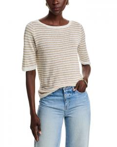 Полосатый свитер Majestic Filatures, коричневый