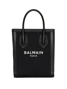 Сумка-тоут из канваса Balmain, черный