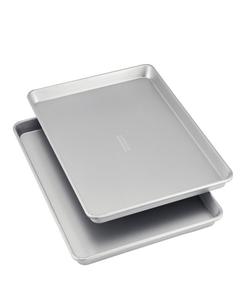 Набор из двух противней Pro-Bake Bakeware из алюминированной стали (половина противня) Anolon, цвет silver-tone