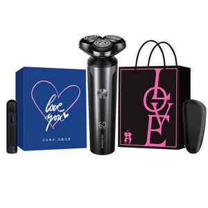 Электробритва PS177, нержавеющая сталь, три лезвия, для всего тела, моющаяся, мощный выход, умный LED-дисплей POREE