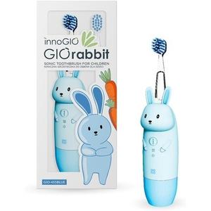 Детская электрическая зубная щетка innoGIO GIOrconejo с 7 цветами светодиодов, силиконовая ручка, 4 режима, таймер, 2 минуты, синяя батарея AAA, в комплект не входит
