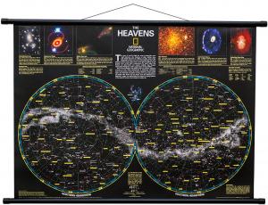 National Geographic, настенная карта неба