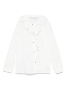 Рубашка с оборками Abel & Lula, белый