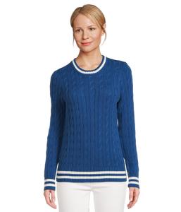 Свитер Lilly Pulitzer Brockton Crew Neck Sweater, цвет Starlight Navy X Coconut