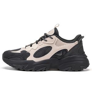 Массивные кроссовки мужские низкие серые PEAK, бежевый темно-серый