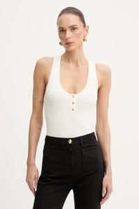 Топ с добавлением шелка Elisabetta Franchi, бежевый