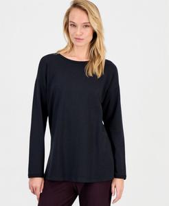 Женская блузка с длинными рукавами и круглым вырезом Eileen Fisher, Black