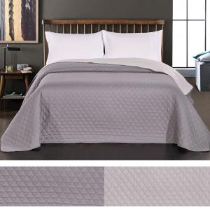 Роскошное покрывало Axel с простым двусторонним дизайном - двустороннее покрывало, цвет: стальной/серебристый, размер: 170 х 270 см DecoKing