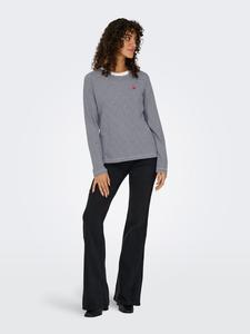 JDY Футболка с длинными рукавами белого/темно-синего цвета