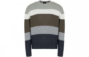 Полосатый джемпер из Virgin Wool EMPORIO ARMANI, мультиколор