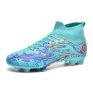 TONYBEAR Унисекс футбольные бутсы мид-топ бело-синие бело-красные аква с длинными шипами Moonlight, цвет Long Studs Moonlight