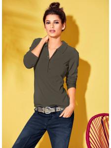 Оливковый свитер-поло Heine