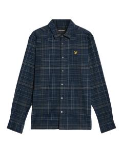 Рубашка на пуговицах классического кроя Lyle & Scott, темно-синий