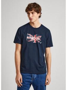 Pepe Jeans Футболка "Clag" темно-синего цвета