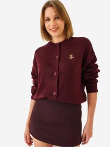 Вязаный кардиган Bianco Lucci, бургундия
