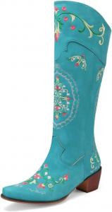 Женские ковбойские сапоги с вышивкой Cowgirls Western Generic, Blue