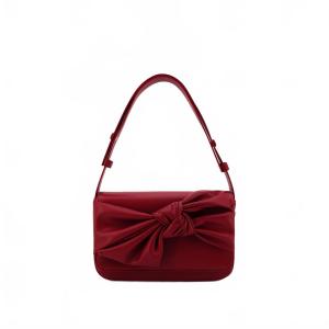 Женская веганская сумка через плечо Elena Bow в красном цвете Like Dreams
