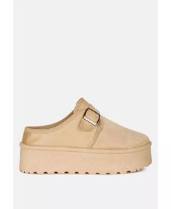 Классические туфли-лодочки Ryeson с пряжкой и ремешком на платформе London Rag, коричневый/бежевый