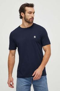 Хлопковая футболка Tommy Hilfiger, темно-синий