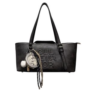 Сумка Cultivator PU Shoulder Medium, черный/серый