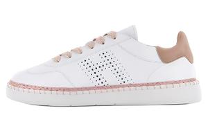 Крутые женские белые скейтерские кеды на низком ходу HOGAN