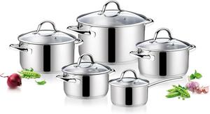 Набор посуды Tescoma Ambition из нержавеющей стали, 10 шт, стальной