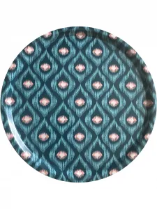 Деревянный поднос с принтом, 38 см, Les-Ottomans, зеленый