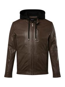 Кожаная куртка Men Plus, цвет haselnuss