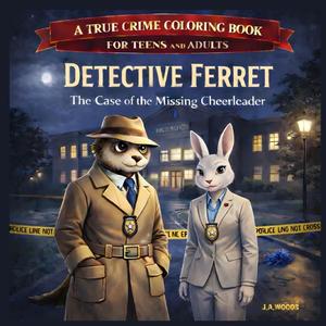 Detective Ferret: The Case of the Missing Cheerleader, A True Crime Coloring Book For Adults and Teens: A true crime-inspired noir coloring book with ... Coloring Book Series For Teens And Adults) (Independently published)
