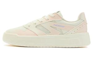 QIAODAN Женские бежево-розовые низкие скейтерские кроссовки устойчивые к истиранию, цвет Beige Pink