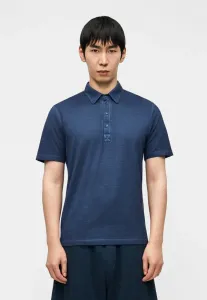 Рубашка-Поло с короткими рукавами 120% Lino, Navy Blue