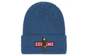 Шапка Supreme с принтом, синий