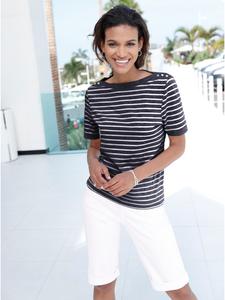 Рубашка с короткими рукавами темно-синего и белого цветов WITT WEIDEN